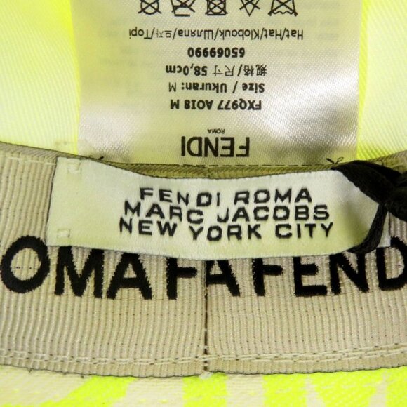 Fendi Marc Jacobs Collaboration Bucket Hat Cotton Polyester Neon Yellow Hat main image 4
